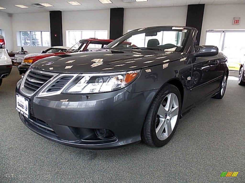 2010 9-3 2.0T Convertible - Carbon Gray Metallic / Black photo #1