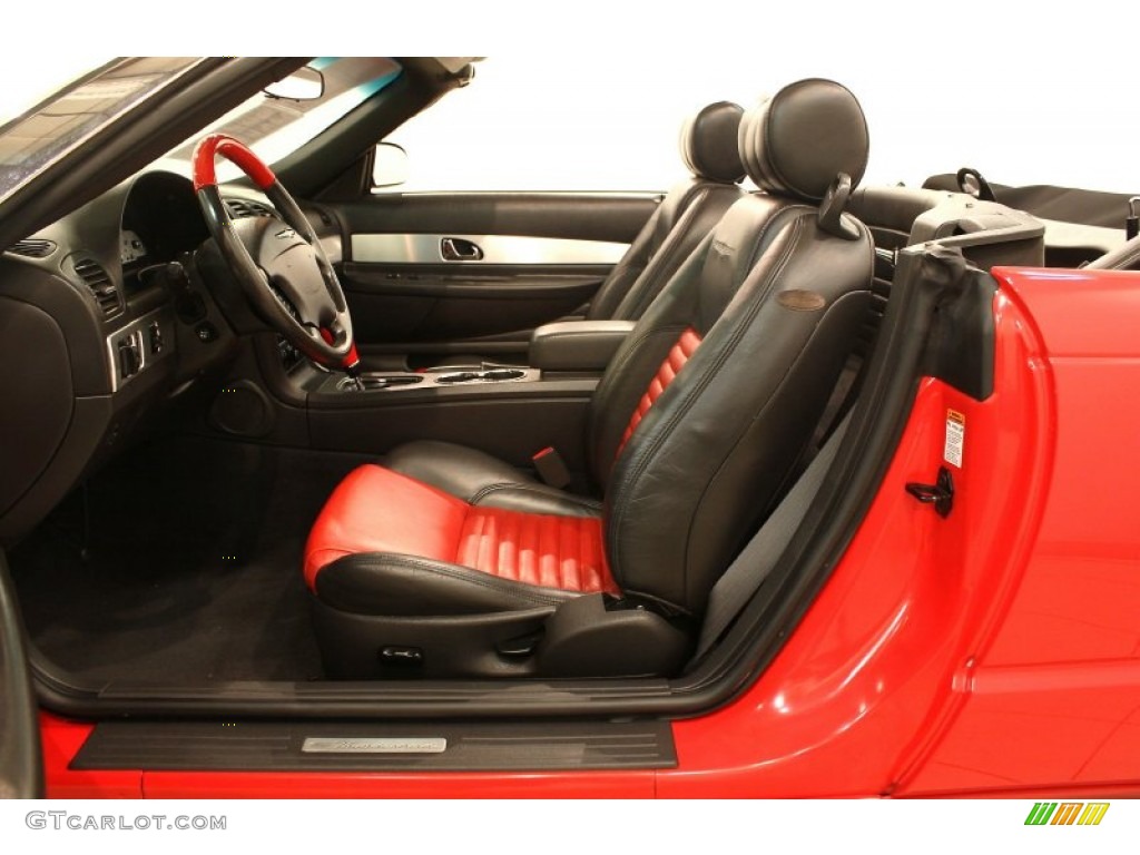 Torch Red Interior 2002 Ford Thunderbird Premium Roadster Photo #78096701
