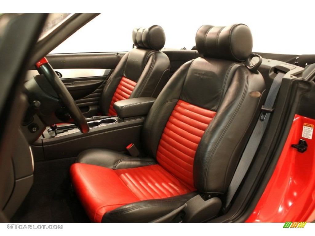 Torch Red Interior 2002 Ford Thunderbird Premium Roadster Photo #78096710