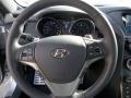 Black Leather 2013 Hyundai Genesis Coupe 3.8 Grand Touring Steering Wheel