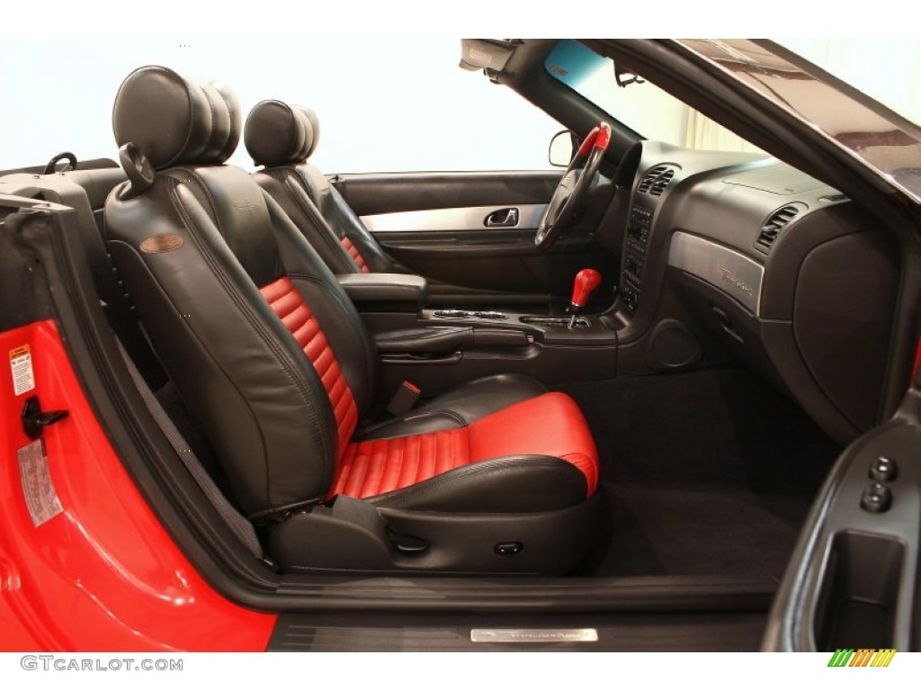Torch Red Interior 2002 Ford Thunderbird Premium Roadster Photo #78096824