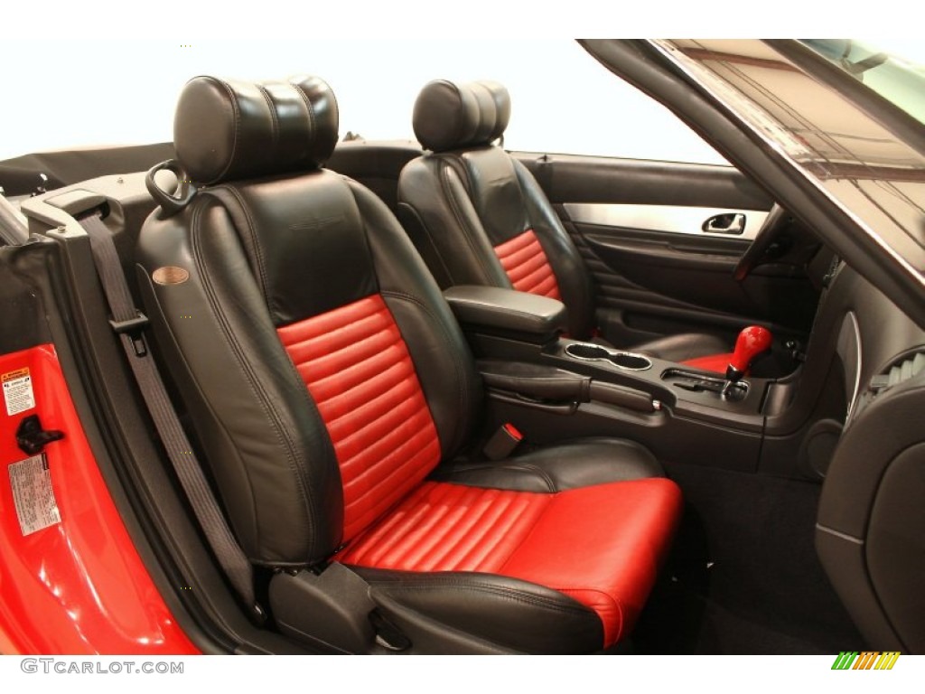 Torch Red Interior 2002 Ford Thunderbird Premium Roadster Photo #78096841