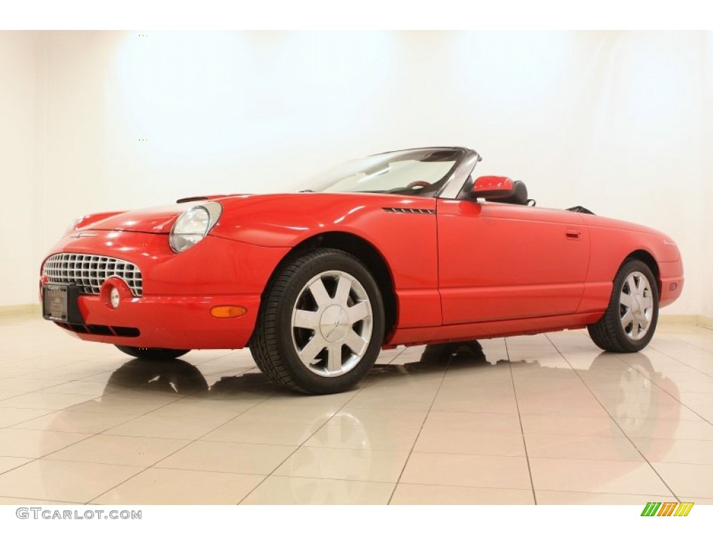 Torch Red 2002 Ford Thunderbird Premium Roadster Exterior Photo #78096986