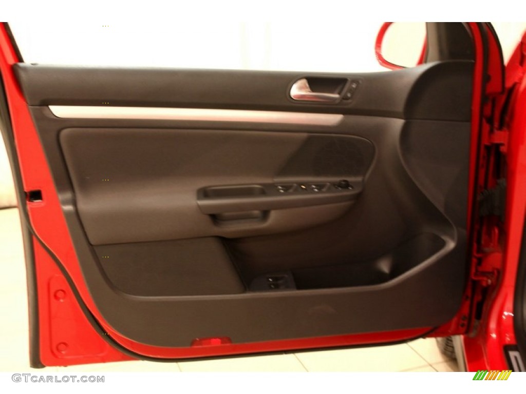2009 Volkswagen GTI 4 Door Interlagos Black Cloth Door Panel Photo #78097064