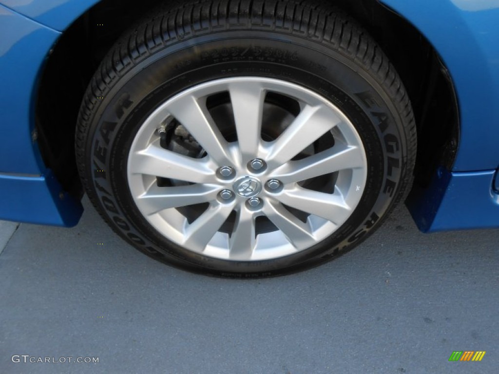 2010 Corolla S - Blue Streak Metallic / Dark Charcoal photo #12
