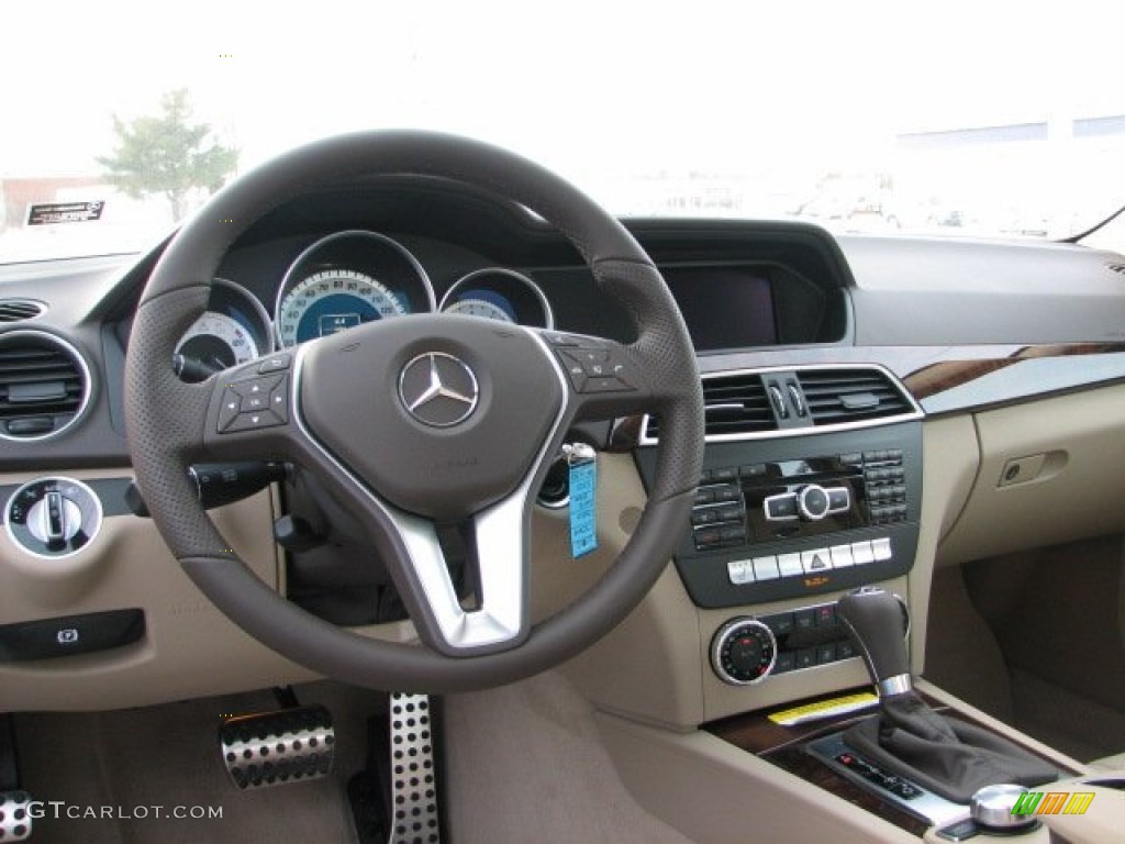 2012 Mercedes-Benz C 300 Sport 4Matic Almond Beige/Mocha Dashboard Photo #78099560