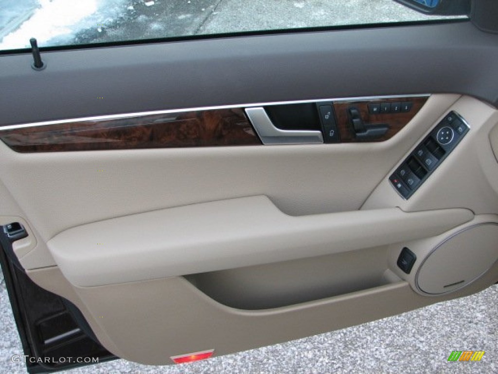 2012 Mercedes-Benz C 300 Sport 4Matic Almond Beige/Mocha Door Panel Photo #78099577