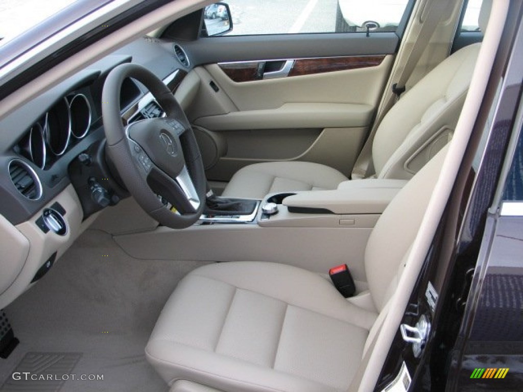 Almond Beige/Mocha Interior 2012 Mercedes-Benz C 300 Sport 4Matic Photo #78099594