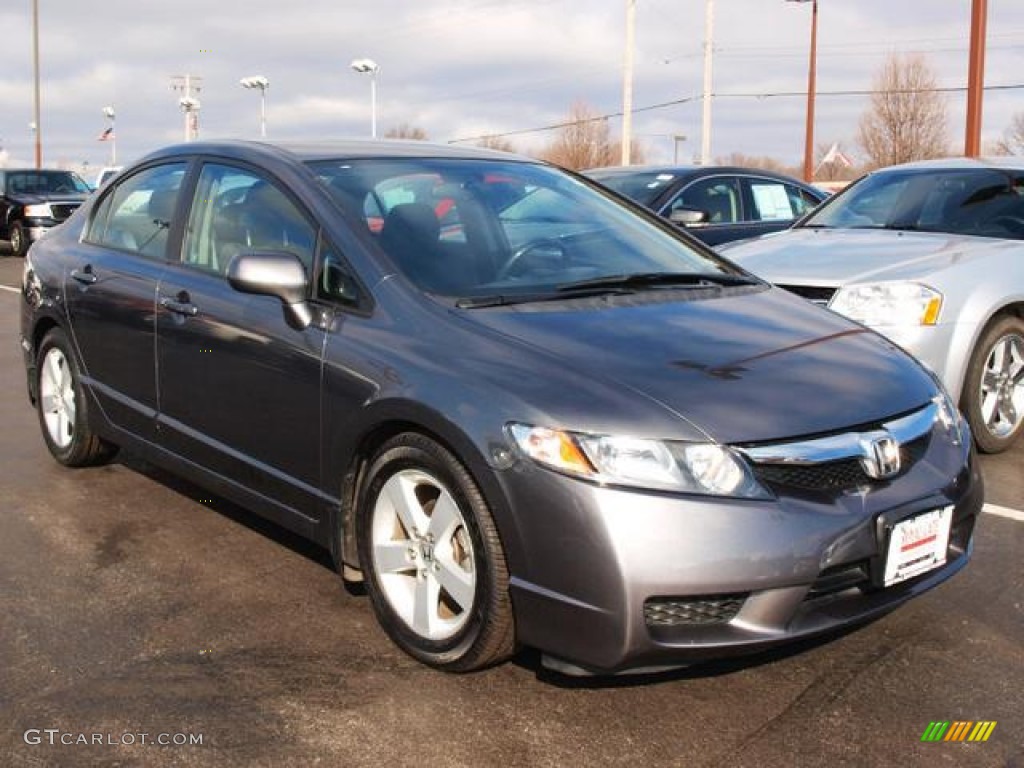2010 Civic LX-S Sedan - Urban Titanium Metallic / Black photo #2
