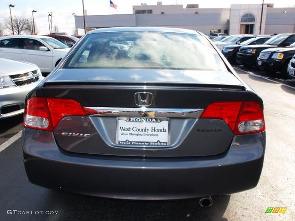 2010 Civic LX-S Sedan - Urban Titanium Metallic / Black photo #6