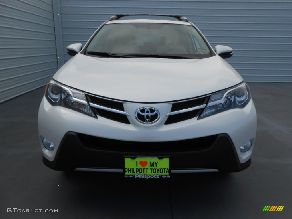 2013 RAV4 Limited - Blizzard White Pearl / Beige photo #8