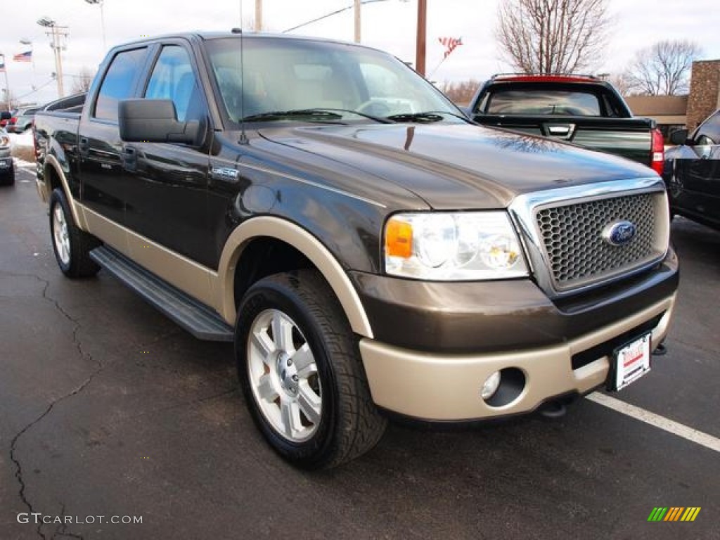 2008 F150 Lariat SuperCrew 4x4 - Stone Green Metallic / Tan photo #2