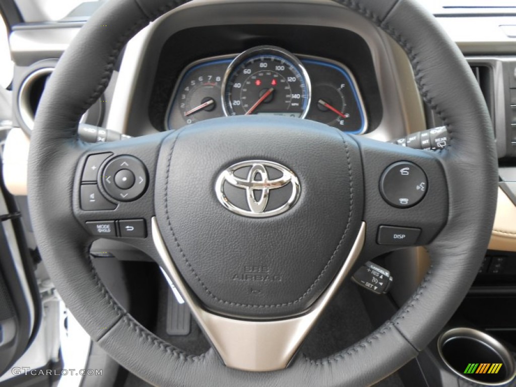 2013 Toyota RAV4 Limited Beige Steering Wheel Photo #78100526