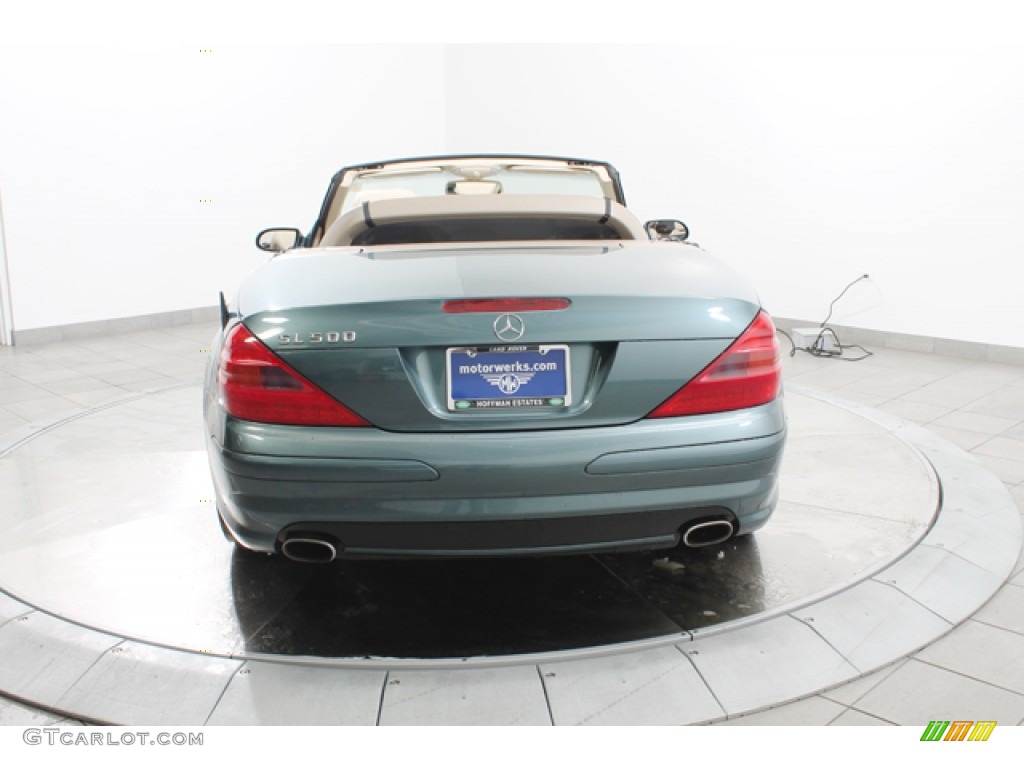 2004 SL 500 Roadster - Aegean Blue Metallic / Stone photo #4