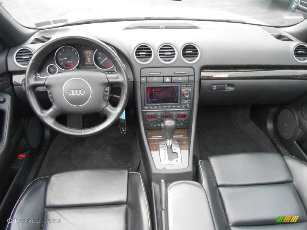 2005 Audi S4 4.2 quattro Cabriolet Ebony Dashboard Photo #78102527