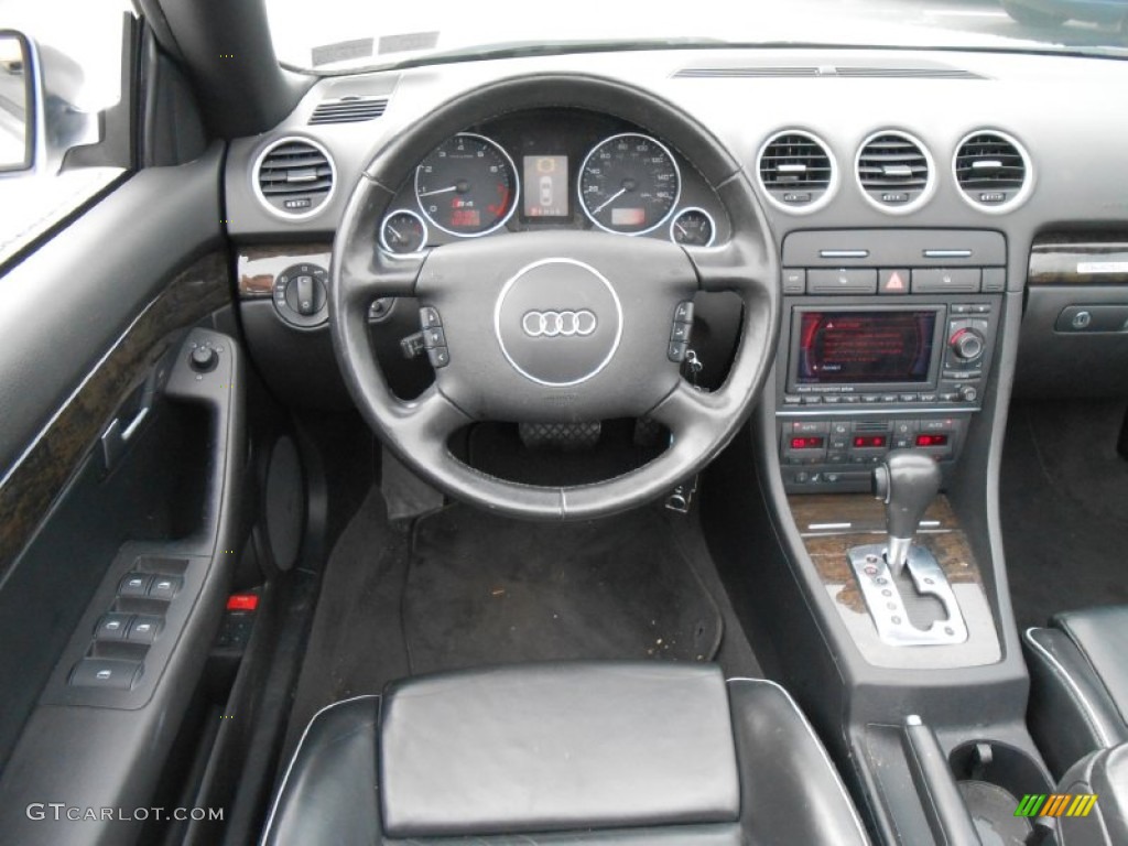 2005 Audi S4 4.2 quattro Cabriolet Ebony Dashboard Photo #78102540