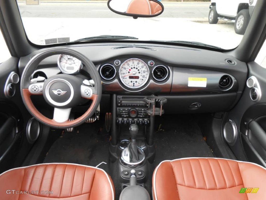 2008 Mini Cooper S Convertible Sidewalk Edition Malt Brown English Leather Dashboard Photo #78104762