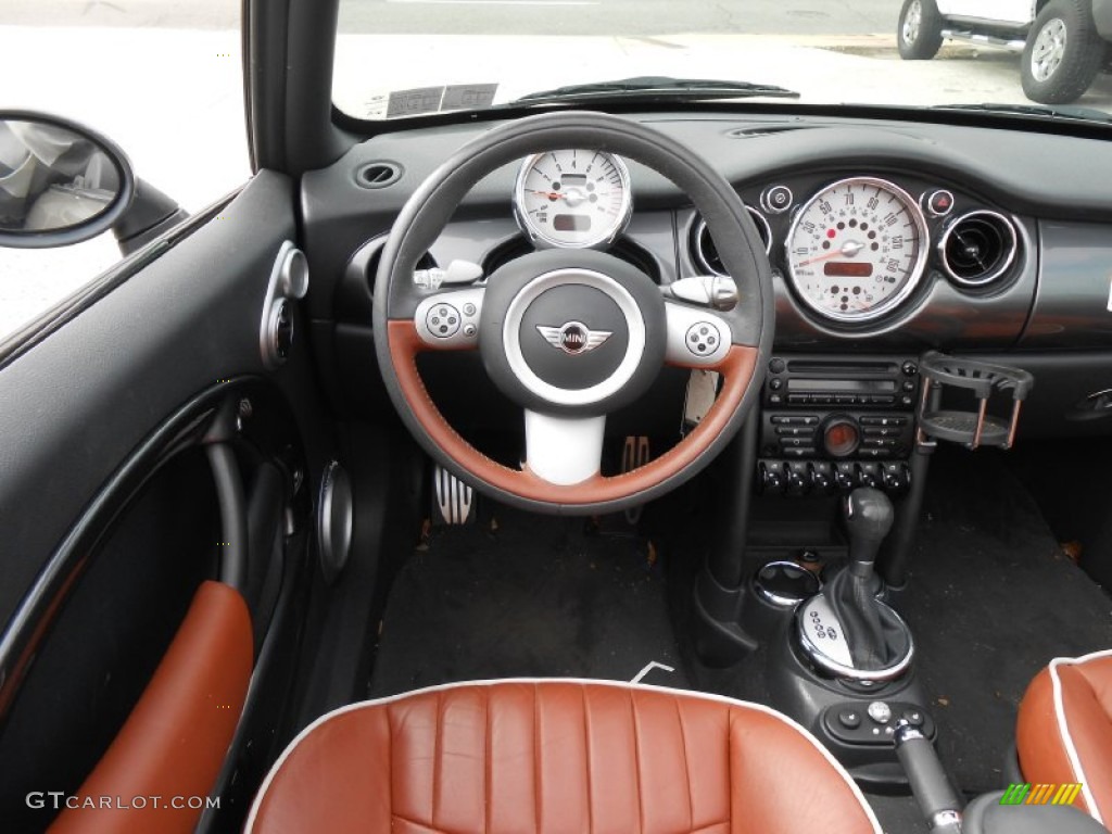 2008 Mini Cooper S Convertible Sidewalk Edition Malt Brown English Leather Dashboard Photo #78104777