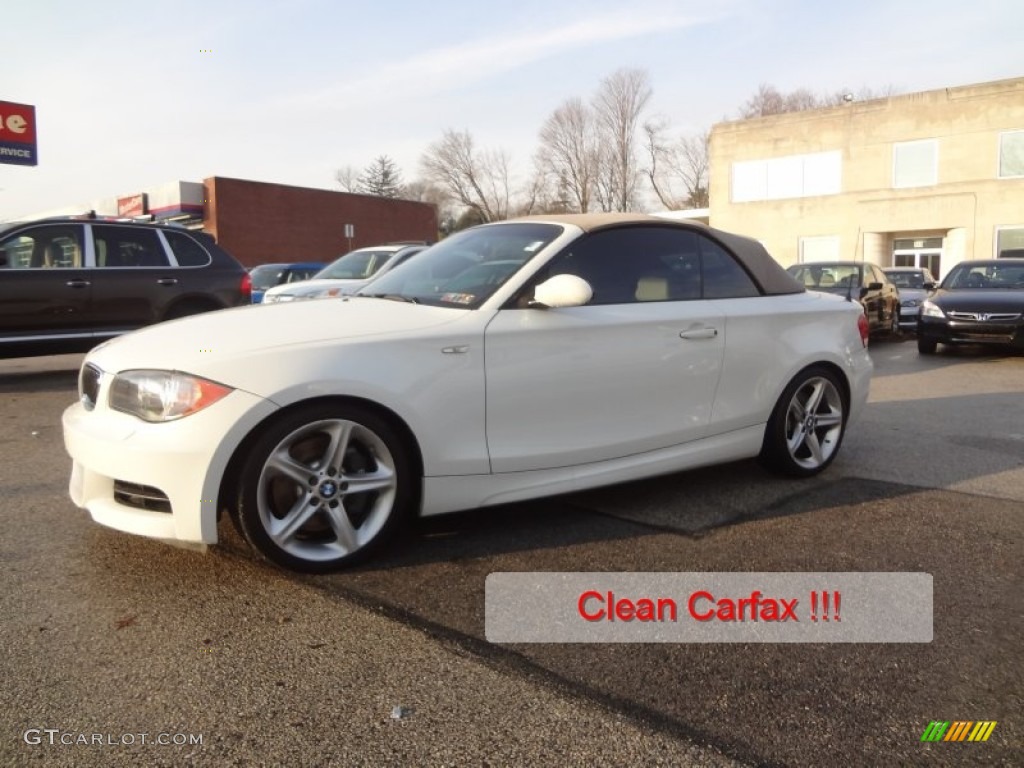 2008 1 Series 135i Convertible - Alpine White / Savanna Beige photo #2