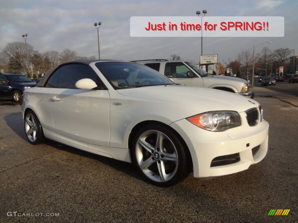 2008 1 Series 135i Convertible - Alpine White / Savanna Beige photo #3