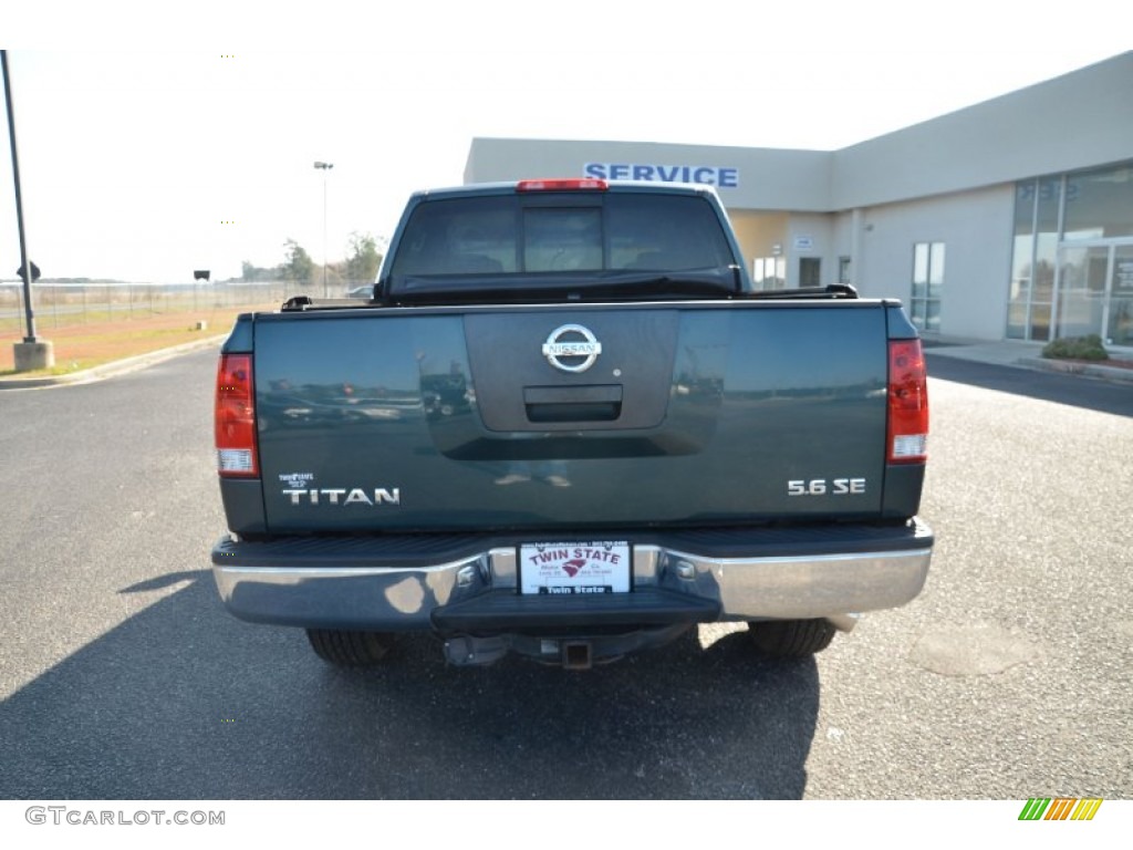 2004 Titan SE Crew Cab 4x4 - Deep Water Blue/Green / Graphite/Titanium photo #6