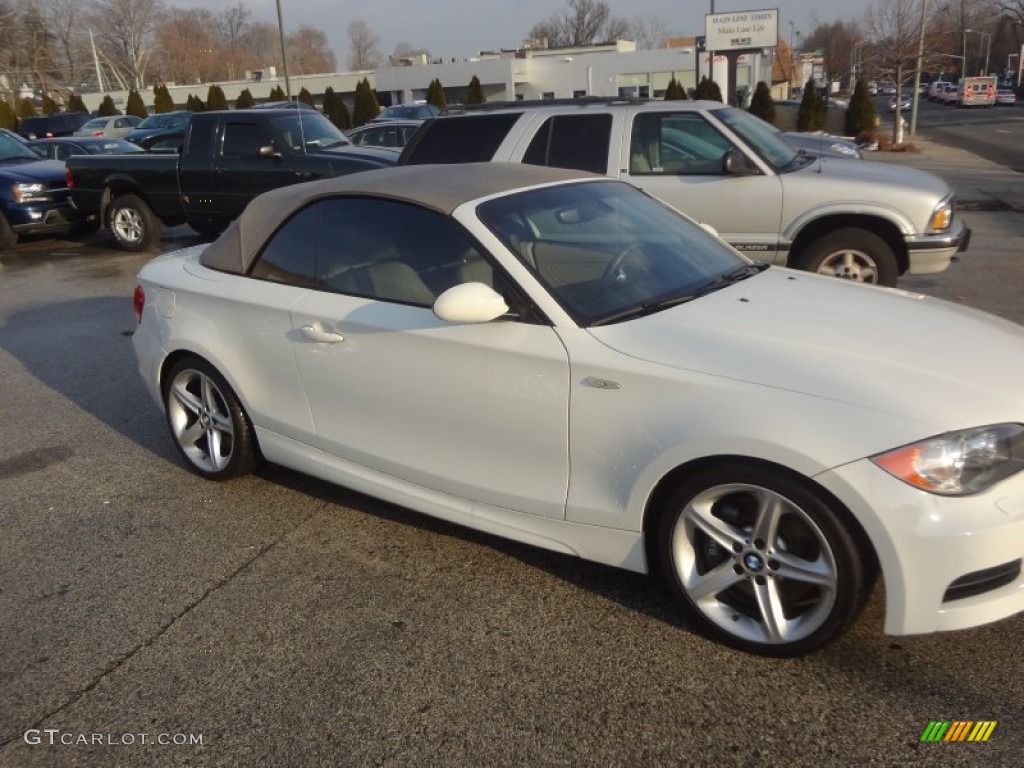 2008 1 Series 135i Convertible - Alpine White / Savanna Beige photo #18