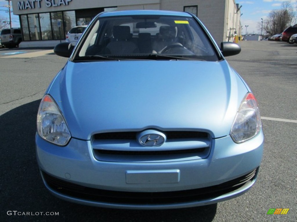 2008 Accent GS Coupe - Ice Blue / Gray photo #4