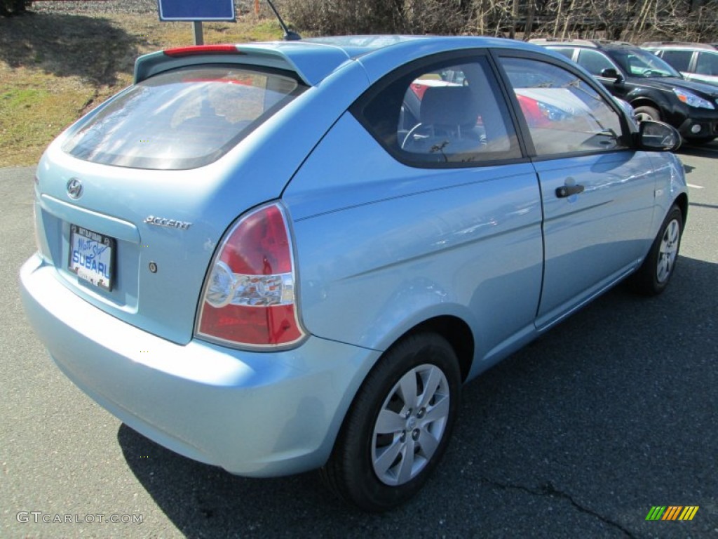 2008 Accent GS Coupe - Ice Blue / Gray photo #7
