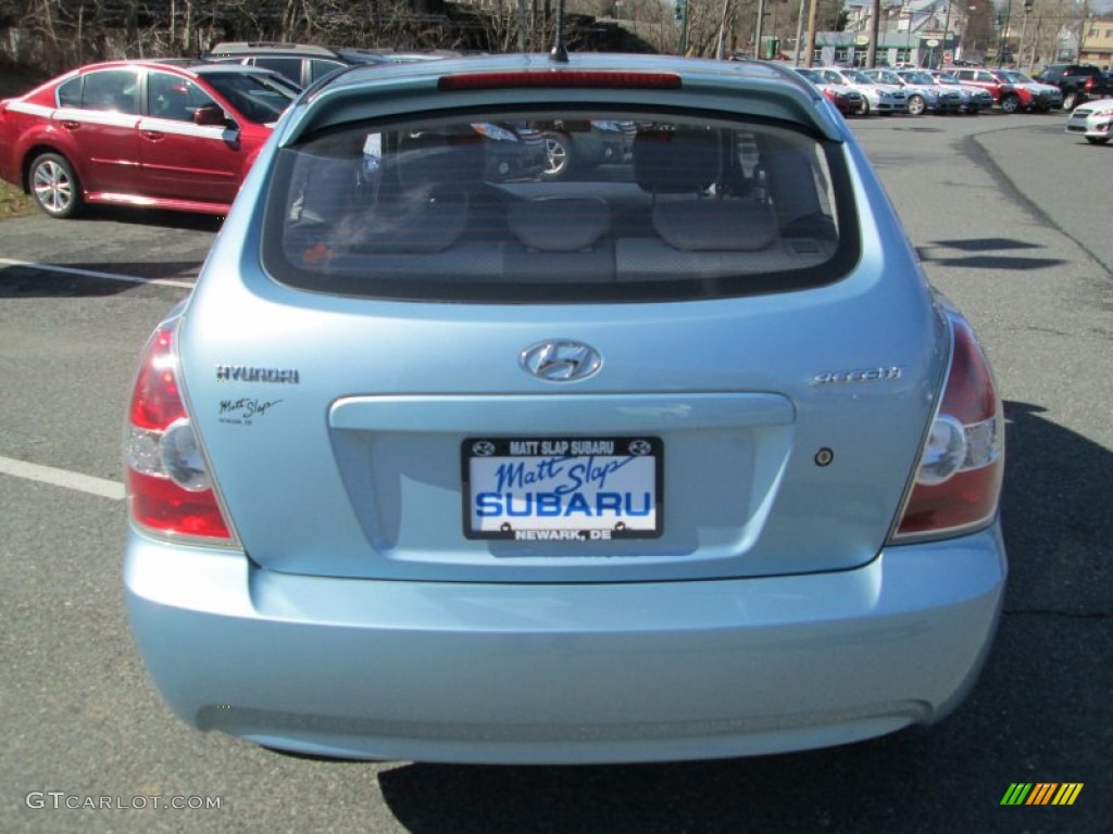 2008 Accent GS Coupe - Ice Blue / Gray photo #8