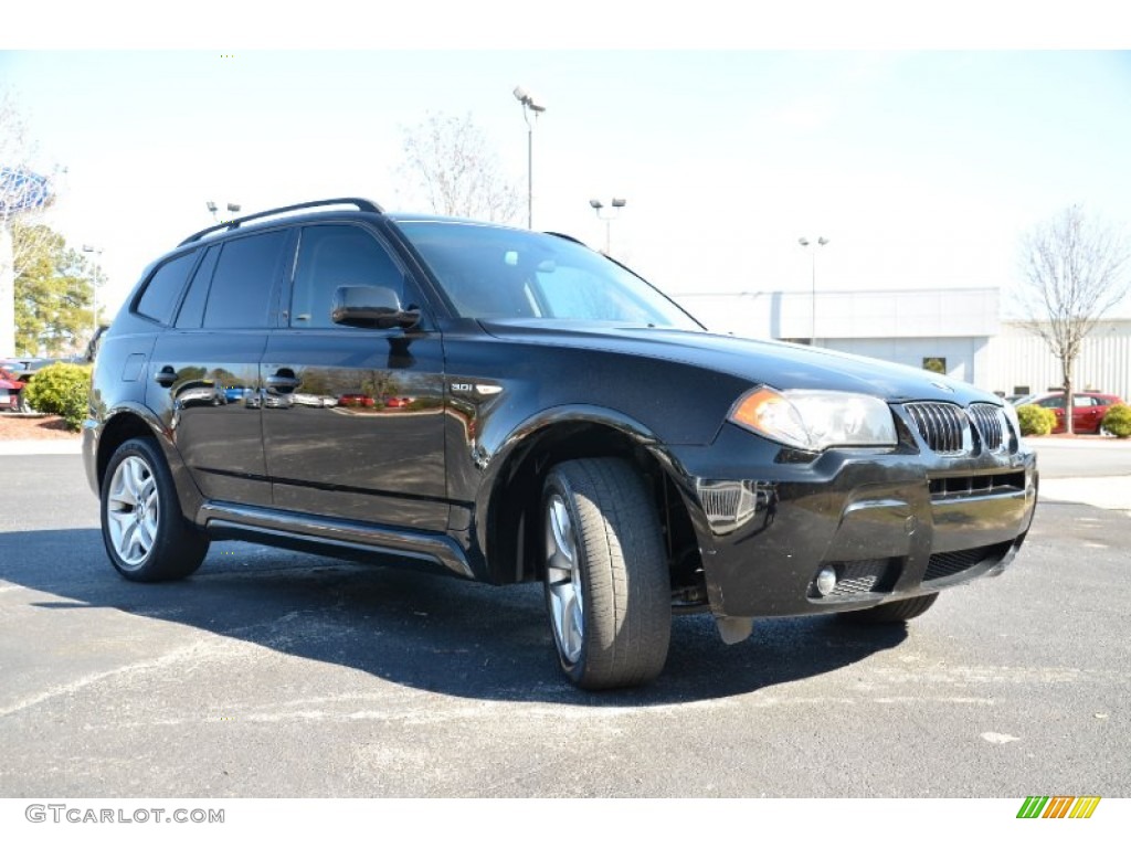 2006 X3 3.0i - Jet Black / Terracotta photo #3