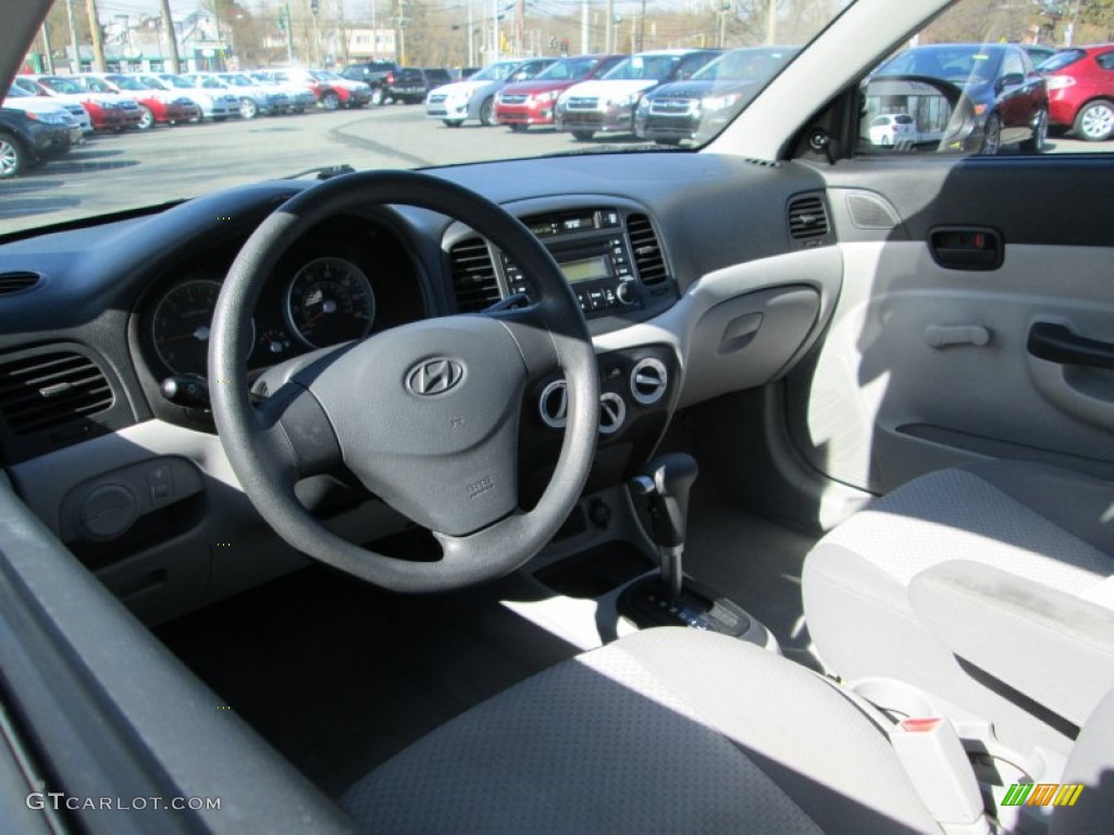 2008 Accent GS Coupe - Ice Blue / Gray photo #11