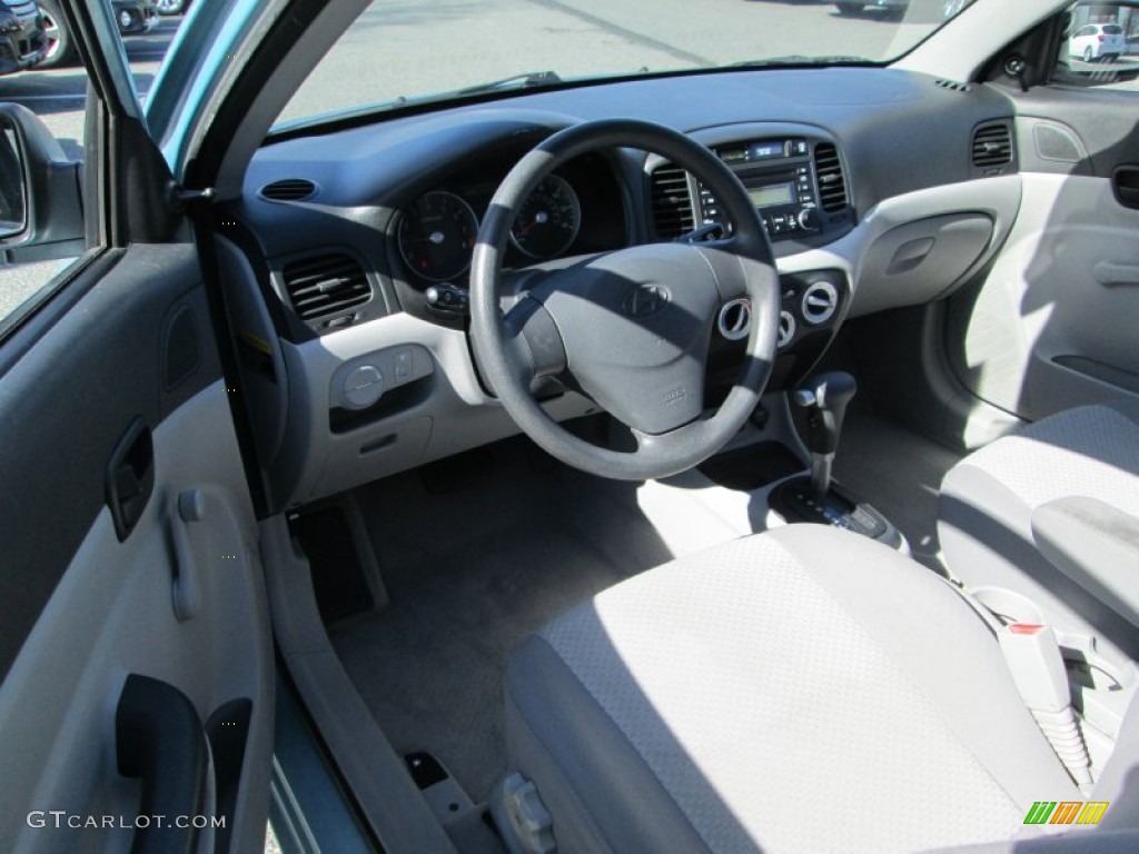 2008 Accent GS Coupe - Ice Blue / Gray photo #12
