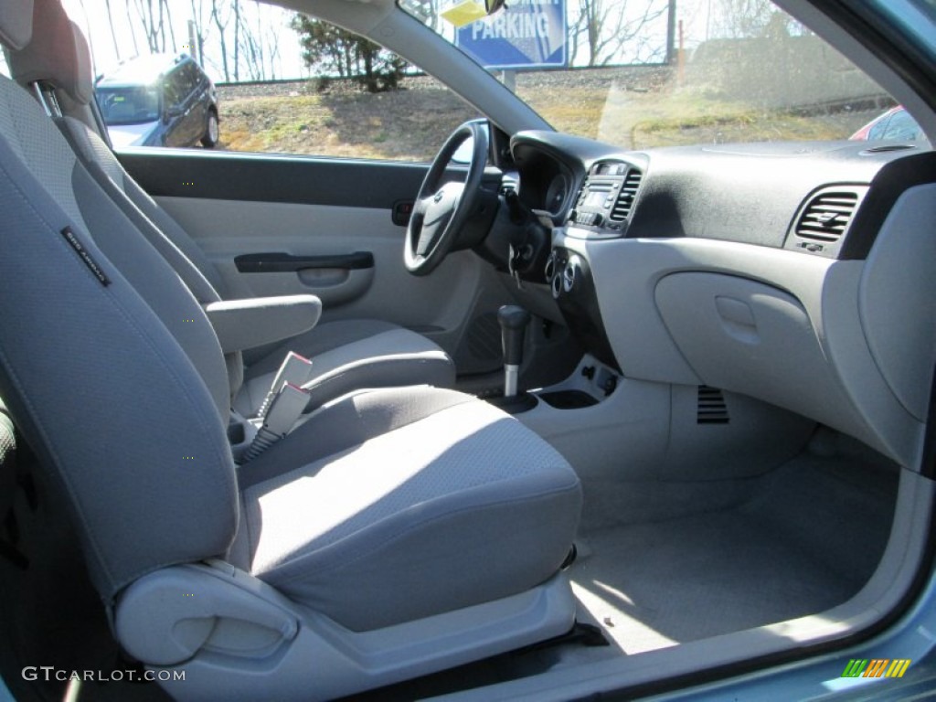 2008 Accent GS Coupe - Ice Blue / Gray photo #16