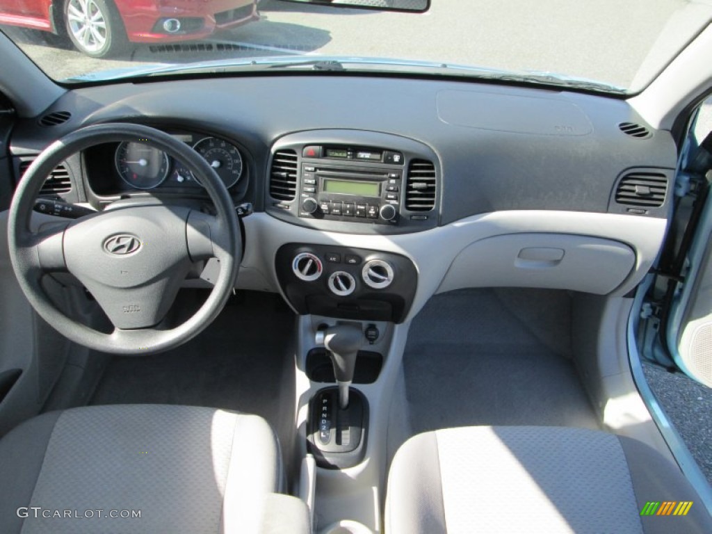 2008 Accent GS Coupe - Ice Blue / Gray photo #17