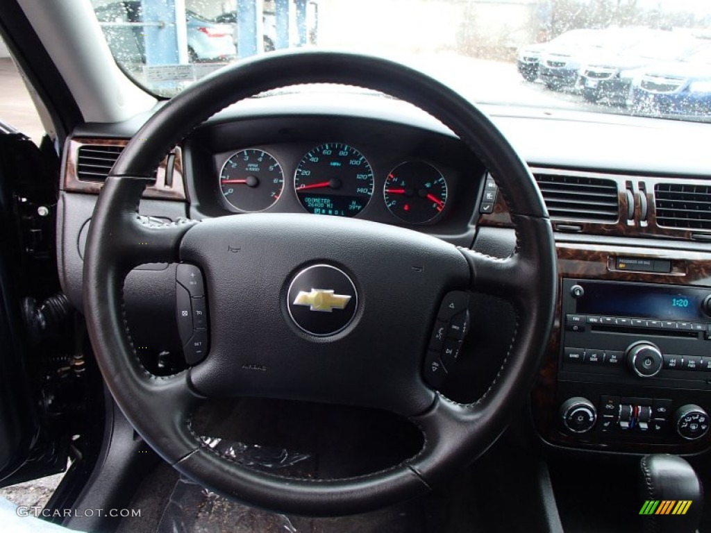 2012 Chevrolet Impala LTZ Ebony Steering Wheel Photo #78109235