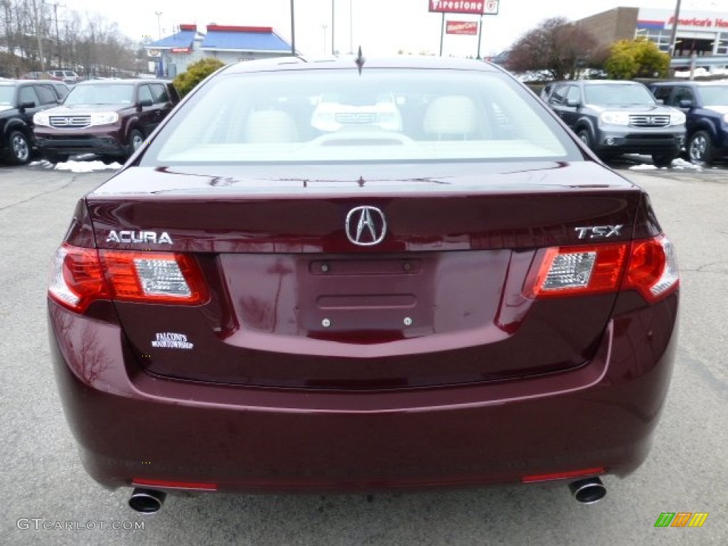 2010 TSX Sedan - Basque Red Pearl / Parchment photo #4