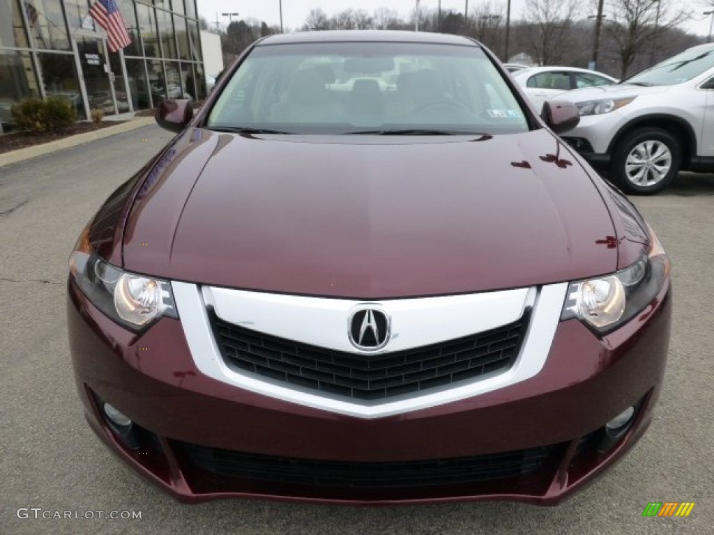 2010 TSX Sedan - Basque Red Pearl / Parchment photo #8