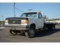 1990 White Ford F Super Duty Rollback Car Carrier  photo #1