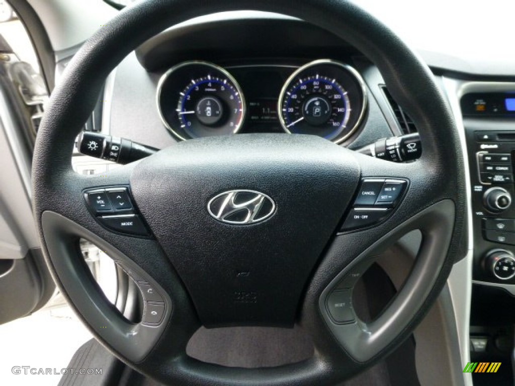 2011 Hyundai Sonata GLS Gray Steering Wheel Photo #78111143