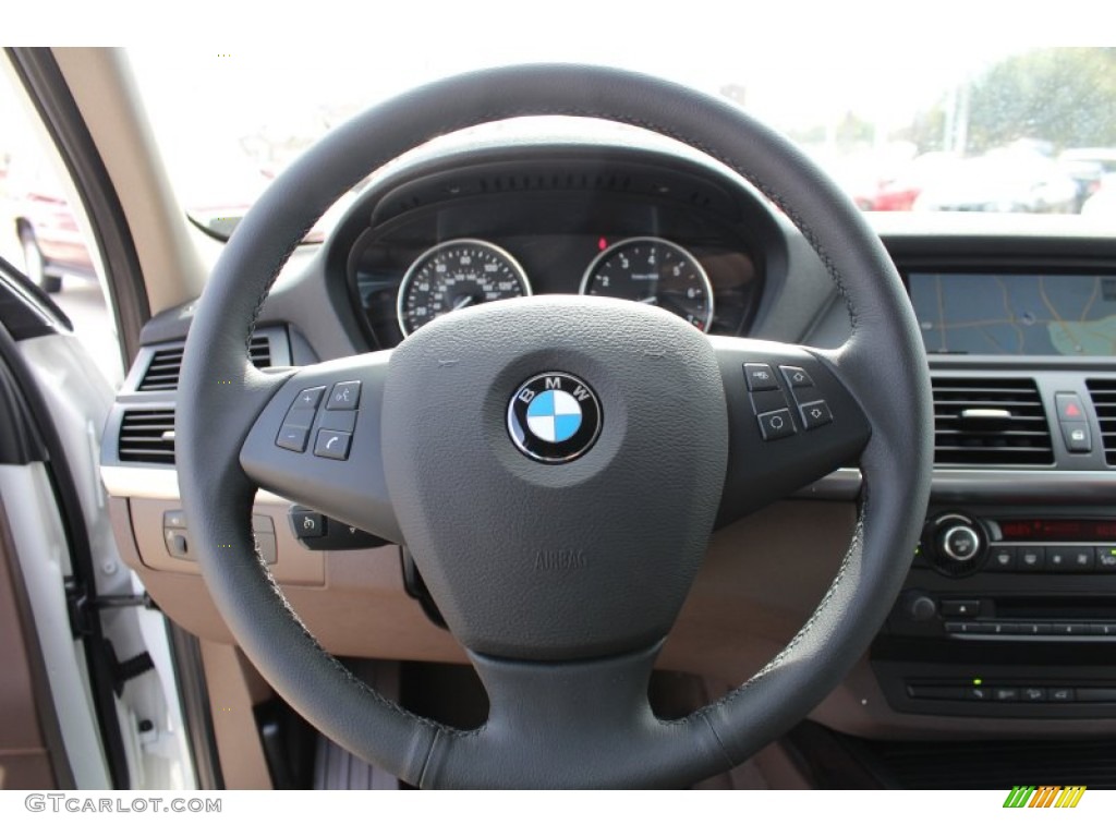 2013 BMW X5 xDrive 35i Tobacco Steering Wheel Photo #78111674