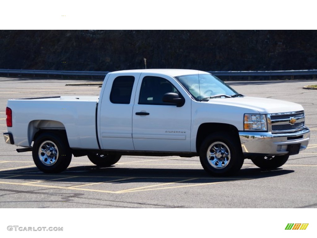 2012 Silverado 1500 LT Extended Cab - Summit White / Dark Titanium photo #7