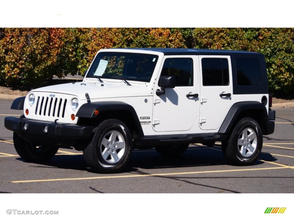Stone White 2010 Jeep Wrangler Unlimited Sport 4x4 Exterior Photo #78113740