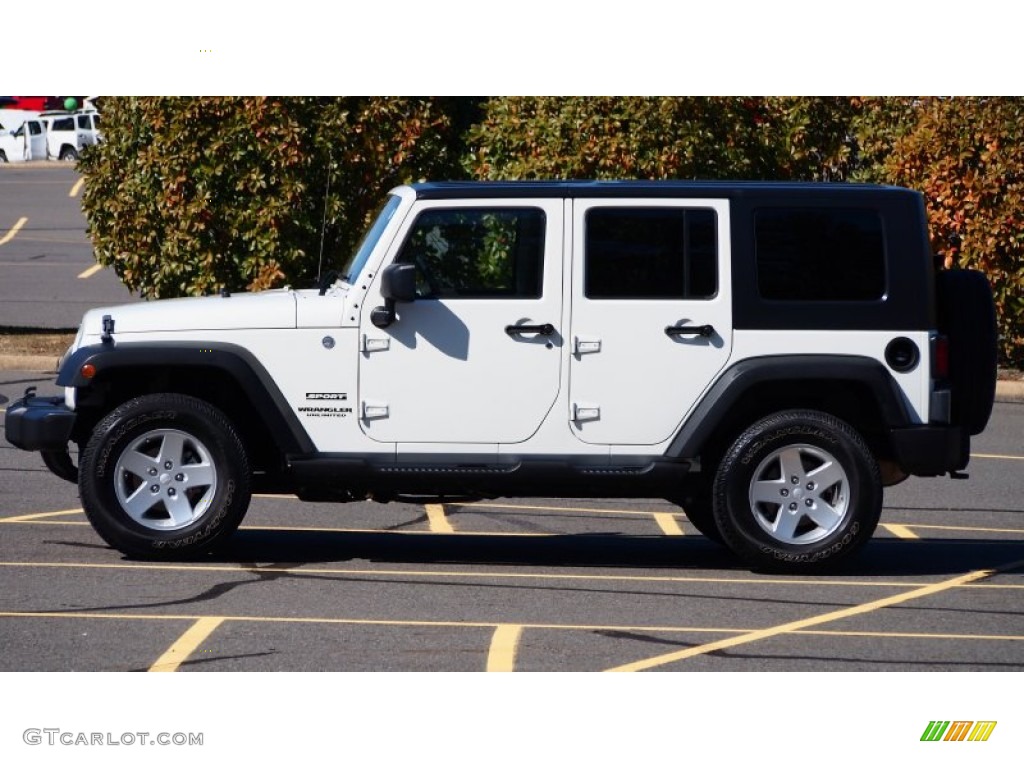 Stone White 2010 Jeep Wrangler Unlimited Sport 4x4 Exterior Photo #78113774