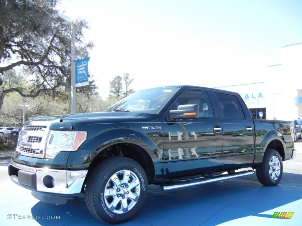 Green Gem Metallic 2013 Ford F150 XLT SuperCrew Exterior Photo #78114414