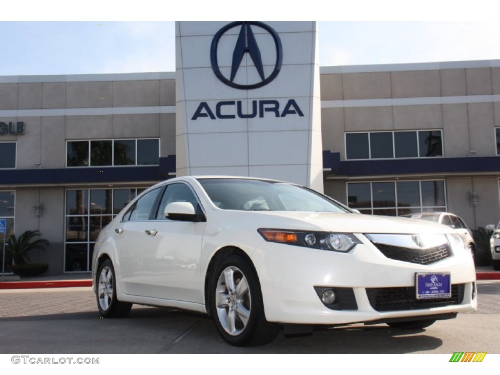 2010 TSX Sedan - Premium White Pearl / Ebony photo #1