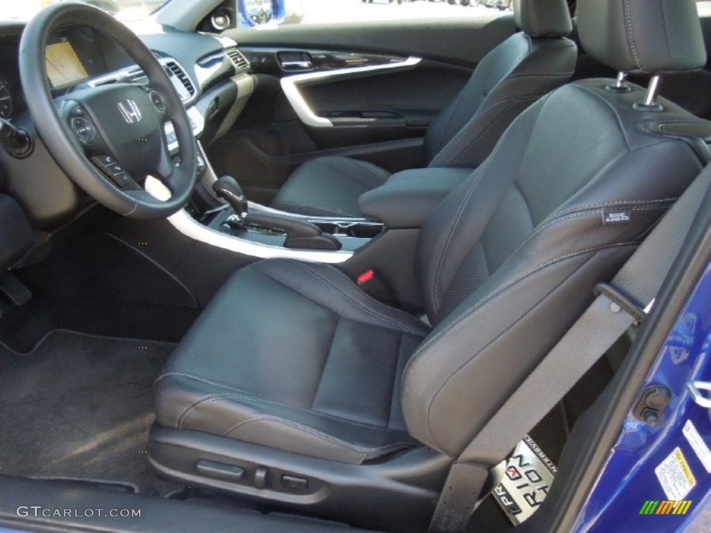 Black Interior 2013 Honda Accord EX-L V6 Coupe Photo #78115431