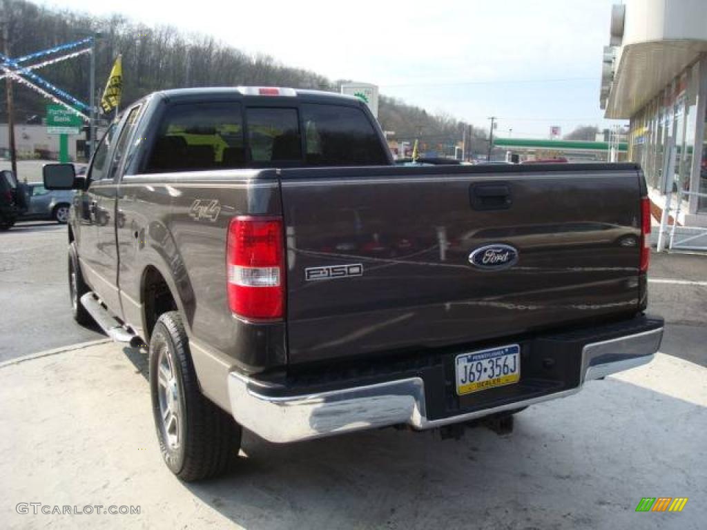 2006 F150 XLT SuperCab 4x4 - Dark Stone Metallic / Tan photo #2