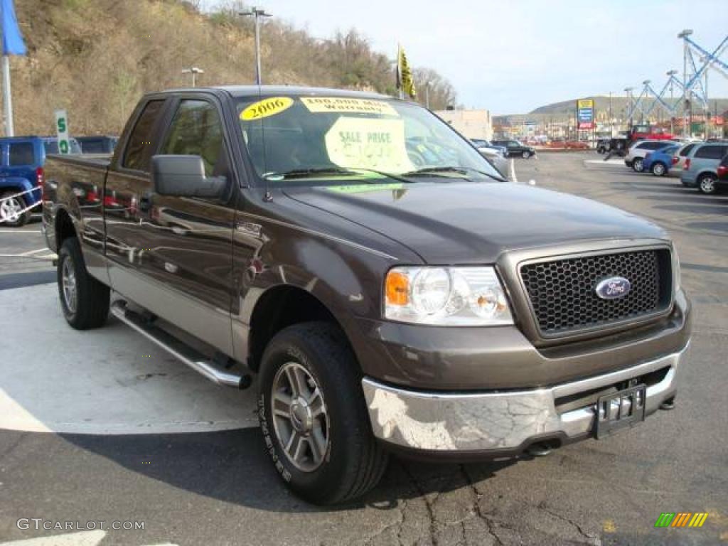 2006 F150 XLT SuperCab 4x4 - Dark Stone Metallic / Tan photo #6