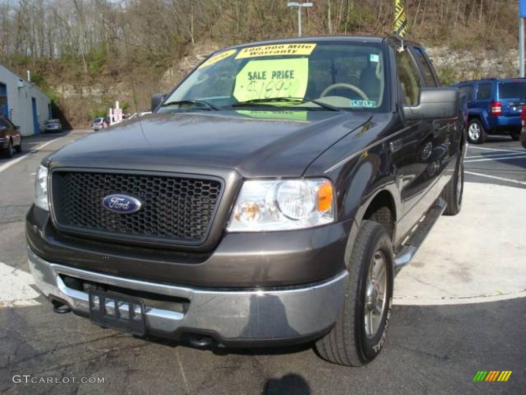 2006 F150 XLT SuperCab 4x4 - Dark Stone Metallic / Tan photo #8