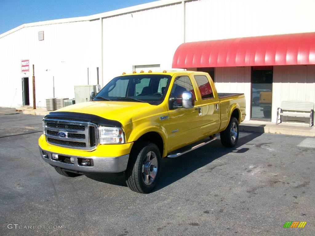 2006 F250 Super Duty Amarillo Special Edition Crew Cab 4x4 - Screaming Yellow / Black photo #1